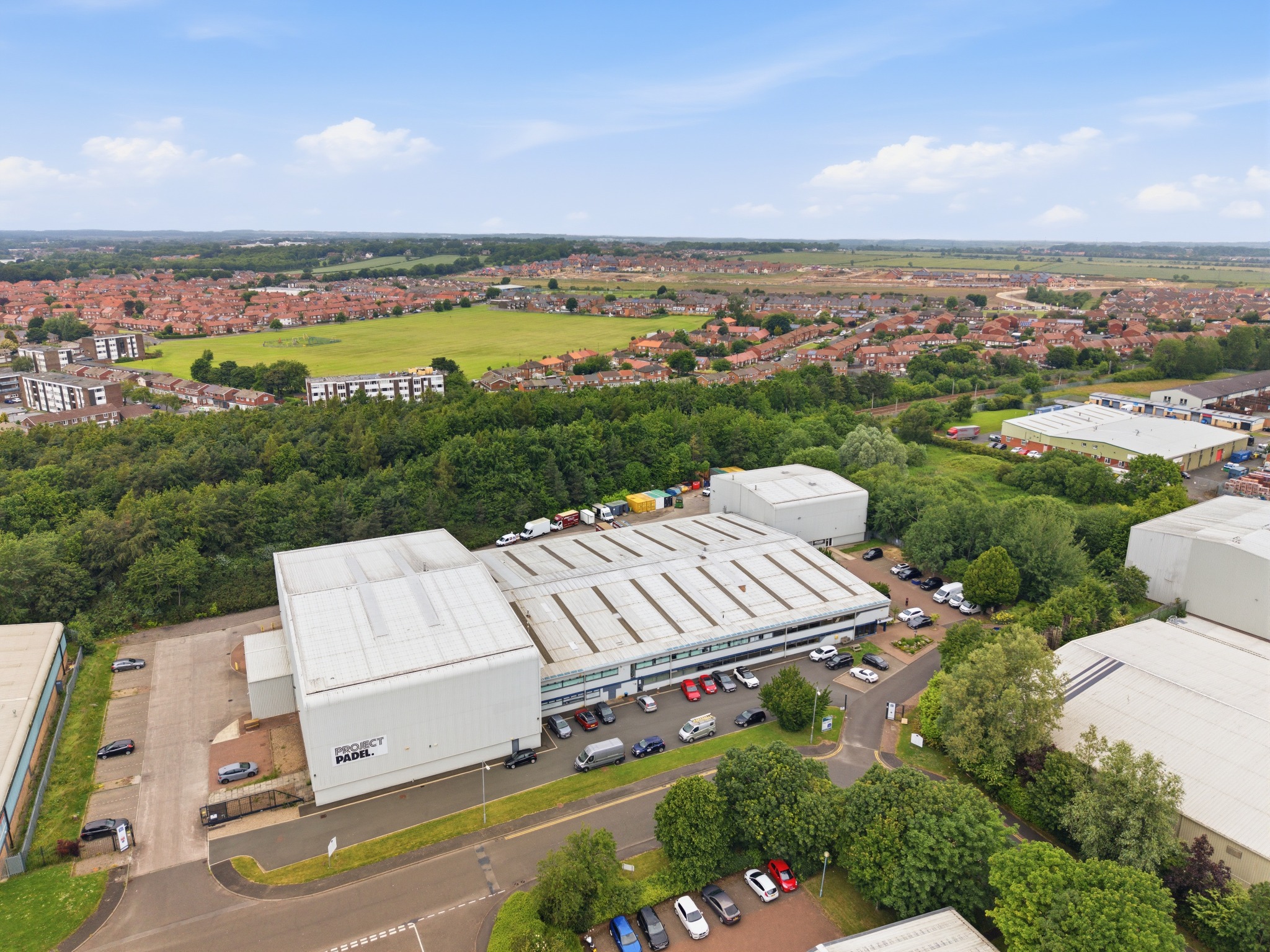 Aerial view of Number 33 and the surrounding North Tyne Industrial Estate